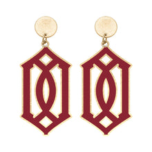 Load image into Gallery viewer, Garnet Trellis Earrings