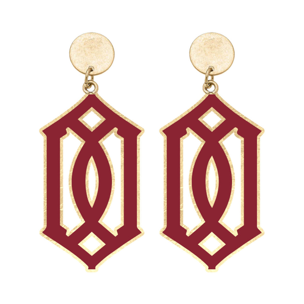 Garnet Trellis Earrings