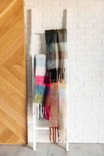 Load image into Gallery viewer, Wanderlust Wrap Oversized Plaid Fringe Scarf in Light Brown