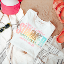 Load image into Gallery viewer, Summer Never Ends Graphic Tee