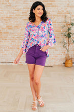 Load image into Gallery viewer, Willow Bell Sleeve Top in Royal Brushed Floral