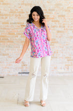 Load image into Gallery viewer, Yours Truly, V-Neck Top in Magenta