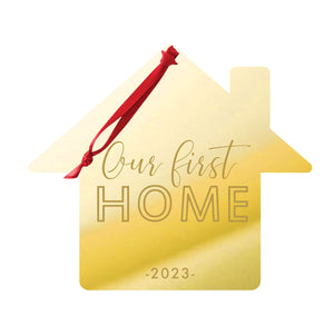 Gold Mirror Acrylic First Home Ornament