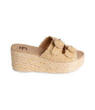 Load image into Gallery viewer, Eriwen Buckle Wedge in Cream