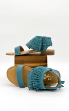 Load image into Gallery viewer, Fringe Star Sandal in Teal