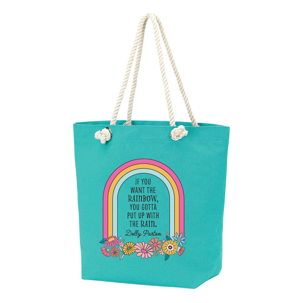 Printed Dolly Rainbow Mint Castaway Tote