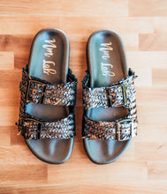 Load image into Gallery viewer, Intertwine Dual Woven Strap Slide in Pewter