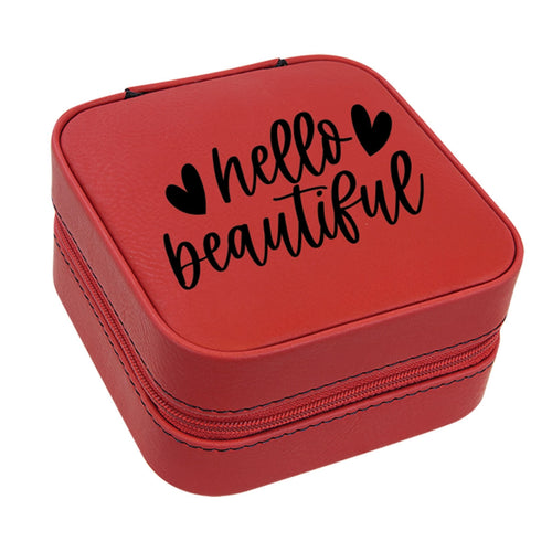 Hello Beautiful Red Jewelry Case