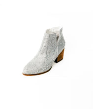 Load image into Gallery viewer, Shine Star Rhinestone Bootie in Silver