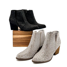 Load image into Gallery viewer, Shine Star Rhinestone Bootie in Silver