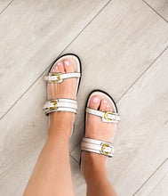 Load image into Gallery viewer, Tess Sandal in Cream