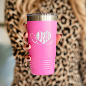 Heart Nurse Pink 20oz Tumbler