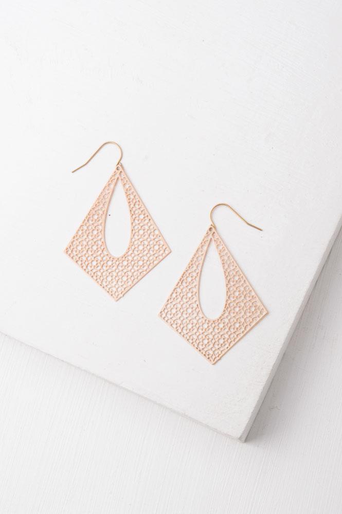 Everly Gold Filigree Dangle Earrings