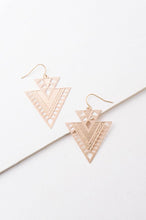 Load image into Gallery viewer, CiCi Gold Geometric Dangle Earrings