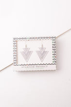 Load image into Gallery viewer, CiCi Silver Geometric Dangle Earrings