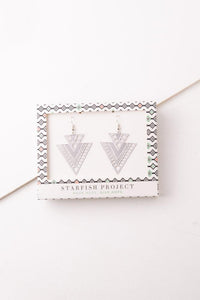 CiCi Silver Geometric Dangle Earrings