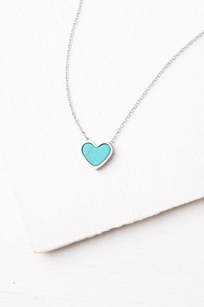 Bay Turquoise Heart Necklace