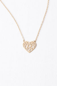 Ling Gold Heart Pendant Necklace