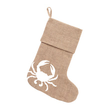 Load image into Gallery viewer, Crab Burlap Stocking