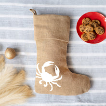 Load image into Gallery viewer, Crab Burlap Stocking