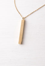 Load image into Gallery viewer, Give Justice Gold Bar Necklace