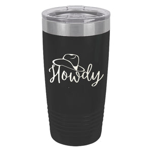 Howdy Black 20oz Insulated Tumbler