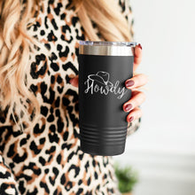 Load image into Gallery viewer, Howdy Black 20oz Insulated Tumbler