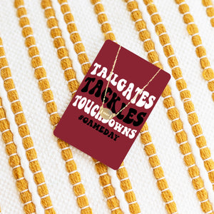 Garnet Tailgates, Tackles, Touchdowns Keepsake Card