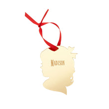 Load image into Gallery viewer, Girl Silhouette Mirrored Acrylic Ornament