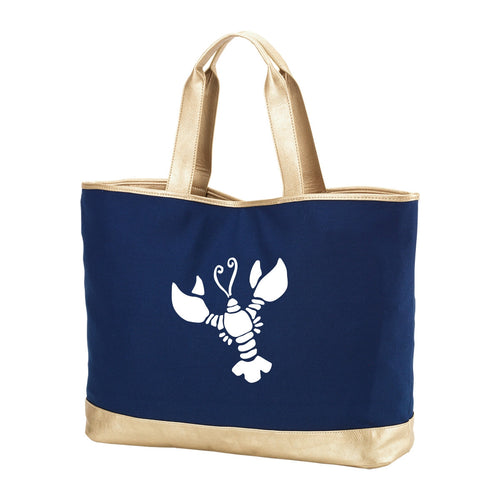 Lobster Navy Cabana Tote