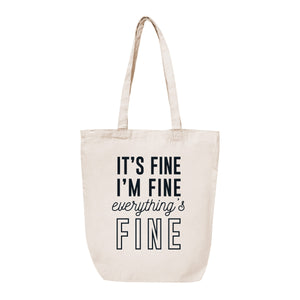 I'm Fine Canvas Tote