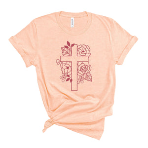 Floral Cross T-Shirt