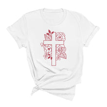 Load image into Gallery viewer, Floral Cross T-Shirt