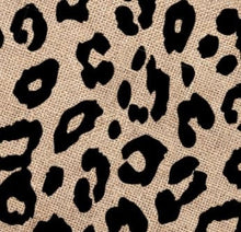 Load image into Gallery viewer, Leopard Burlap Zip Pouch