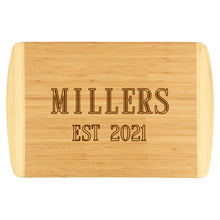 Load image into Gallery viewer, EST. Year Two-Tone Cutting Board