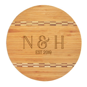 Initials Round Cutting Board