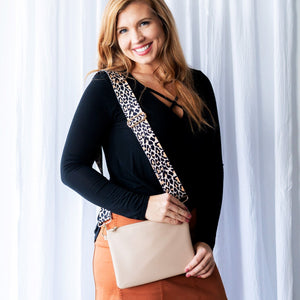 Tan Madeline Wristlet