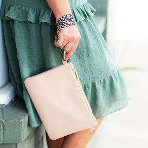 Tan Madeline Wristlet