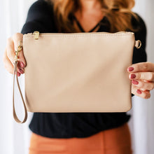 Load image into Gallery viewer, Tan Madeline Wristlet