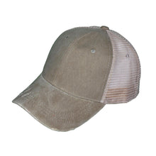 Load image into Gallery viewer, Worn Tan Mesh Trucker Cap