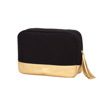 Load image into Gallery viewer, Black Cabana Cosmetic Bag