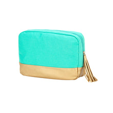 Load image into Gallery viewer, Mint Cabana Cosmetic Bag