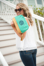 Load image into Gallery viewer, Mint Cabana Cosmetic Bag