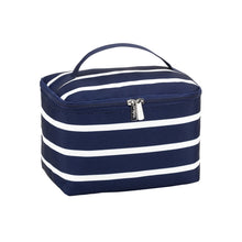 Load image into Gallery viewer, Navy Stripe Cosmetic Bag