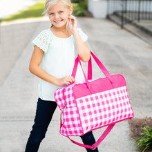 Load image into Gallery viewer, Hot Pink Check Travel Bag