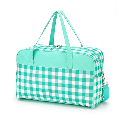Mint Check Travel Bag