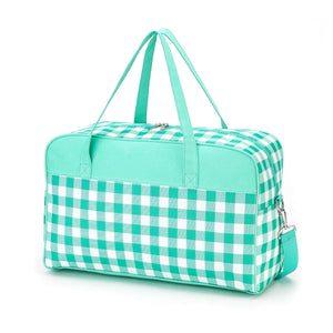 Mint Check Travel Bag