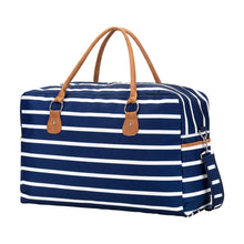 Load image into Gallery viewer, Navy Stripe Travel Bag