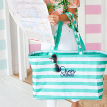 Load image into Gallery viewer, Mint Stripe Chaos Coordinator Ultimate Tote