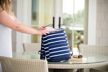 Load image into Gallery viewer, Navy Stripe Cooler Backpack